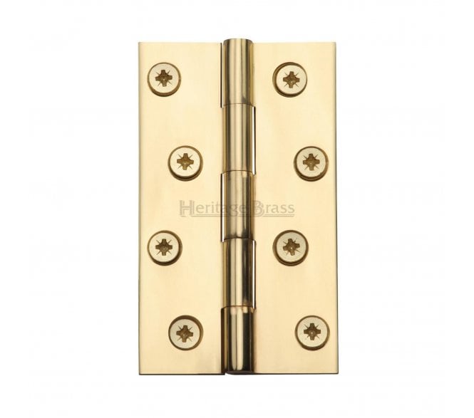 Heritage Brass Plain Butt Hinges 102x60mm - Polished Brass (Pair)