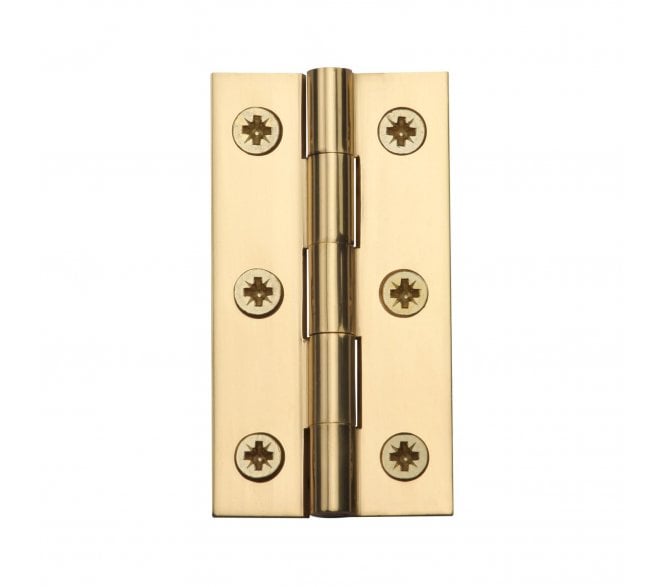 Heritage Brass Plain Butt Hinges 76x42mm - Polished Brass (Pair)