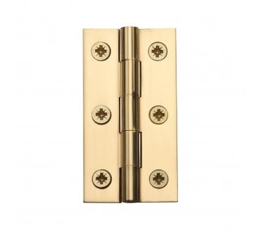 Heritage Brass Plain Butt Hinges 76x42mm - Polished Brass (Pair)