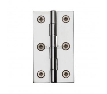 Heritage Brass Plain Butt Hinges 76x42mm - Polished Chrome (Pair)