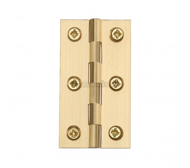 Heritage Brass Plain Butt Hinges 76x42mm - Satin Brass (Pair)
