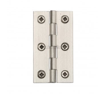 Heritage Brass Plain Butt Hinges 76x42mm - Satin Nickel (Pair)