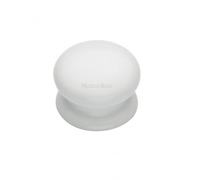 Heritage Brass Plain White Porcelain Cabinet Knobs