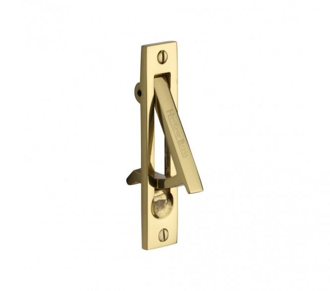 Heritage Brass Pocket Door Gravity Edge Pull - Polished Brass