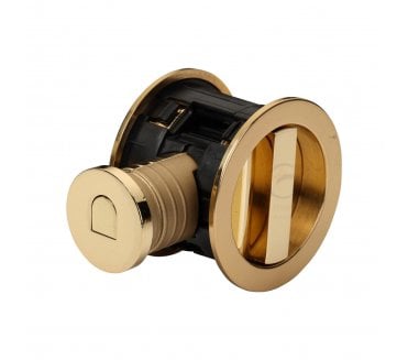 Heritage Brass RD2801 Tubular Sliding Pocket Door Bathroom Lock Set - Polished Brass