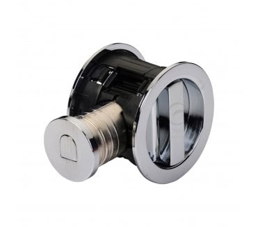 Heritage Brass RD2801 Tubular Sliding Pocket Door Bathroom Lock Set - Polished Chrome