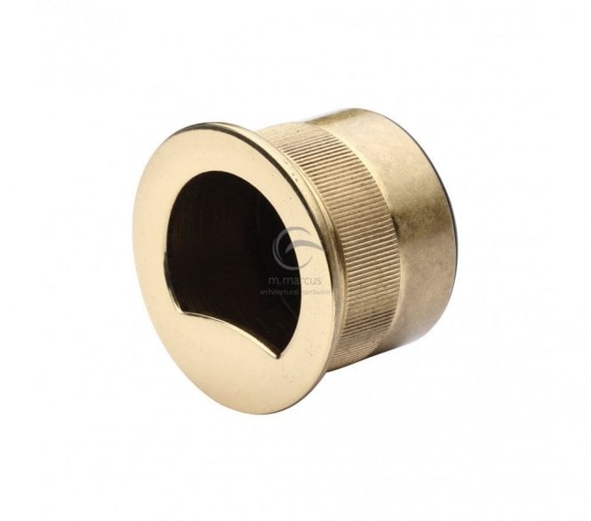 Heritage Brass RD373 Pocket Door Edge Pull - Polished Brass