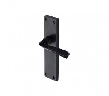 Heritage Brass RDB Bridgnorth Door Handles On Backplate - Rustic Dark Bronze