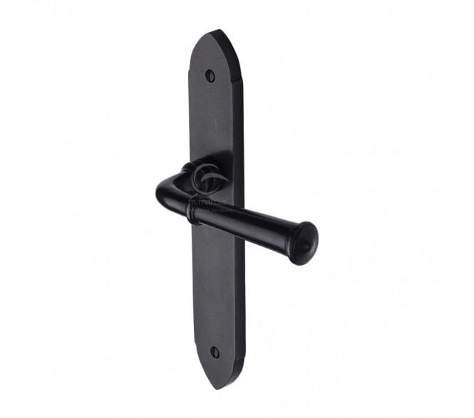 Heritage Brass RDB Grafton Door Handles On Backplate - Rustic Dark Bronze