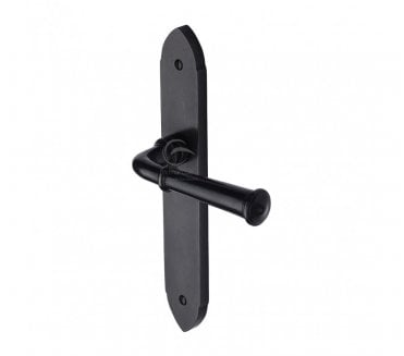 Heritage Brass RDB Grafton Door Handles On Backplate - Rustic Dark Bronze