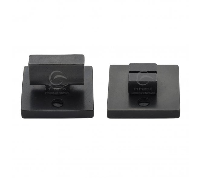 Heritage Brass RDB155 Bathroom Thumbturn & Release Set (Square) - Rustic Dark Bronze