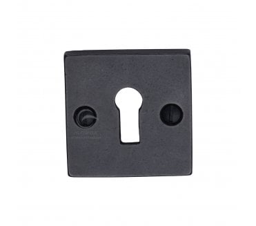 Heritage Brass RDB159 Standard Keyhole Escutcheon (Square) - Rustic Dark Bronze