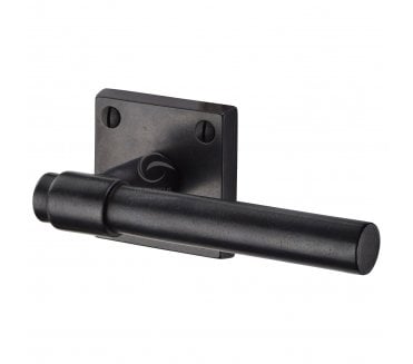 Heritage Brass RDB2390 Fountain Door Handles On Square Roses - Rustic Dark Bronze