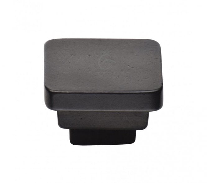 Heritage Brass RDB3672 Square Stepped Cabinet Knobs - Rustic Dark Bronze