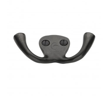 Heritage Brass RDB386 Double Coat Hook - Rustic Dark Bronze