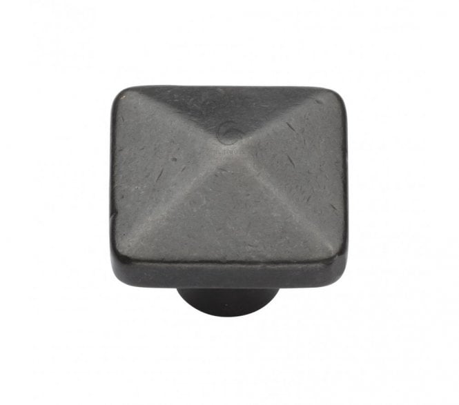 Heritage Brass RDB390 Sqaure Pyramid Cabinet Knobs - Rustic Dark Bronze