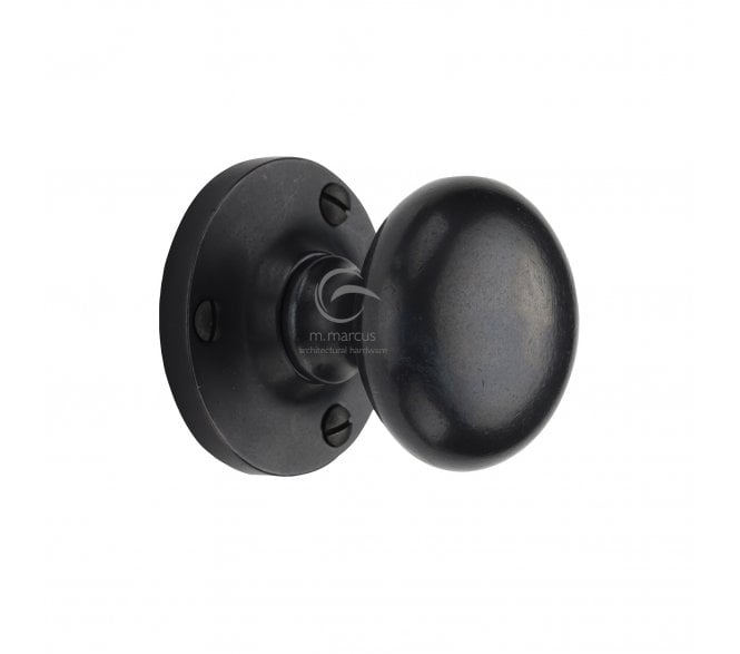 Heritage Brass RDB4975 Alveley Mortice Knobs On Roses - Rustic Dark Bronze