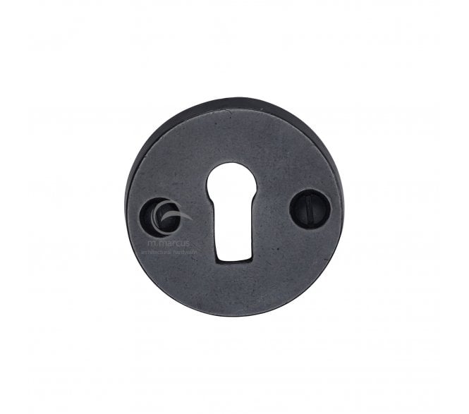 Heritage Brass RDB553 Round Standard Keyhole Escutcheon - Rustic Dark Bronze