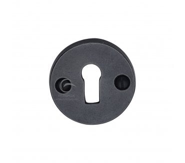 Heritage Brass RDB553 Round Standard Keyhole Escutcheon - Rustic Dark Bronze