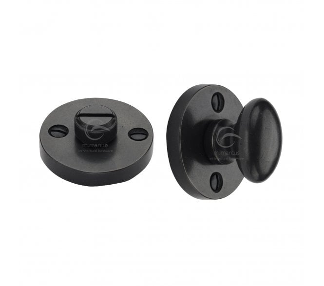 Heritage Brass RDB555 Round Bathroom Thumbturn & Release Set - Rustic Dark Bronze