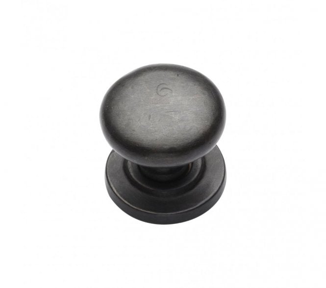Heritage Brass RDB613 Round Design Cabinet Knobs On Rose - Rustic Dark Bronze