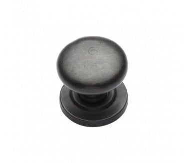Heritage Brass RDB613 Round Design Cabinet Knobs On Rose - Rustic Dark Bronze