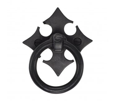 Heritage Brass RDB6331 Fleur-De-Lys Ring Cabinet Drop Pull - Rustic Dark Bronze