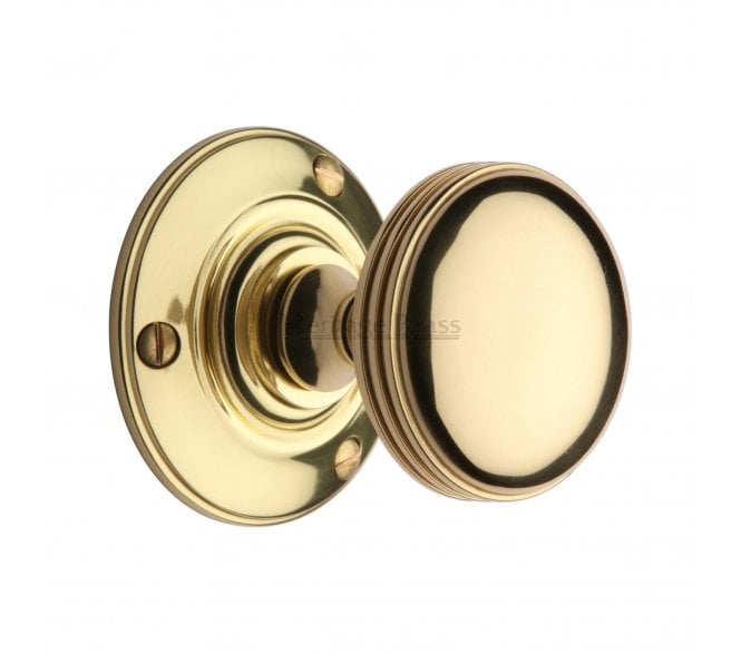 Heritage Brass Richmond Mortice Knobs - Polished Brass