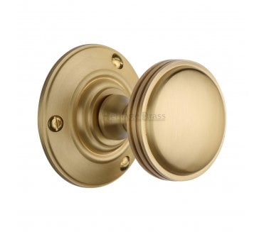 Heritage Brass Richmond Mortice Knobs - Satin Brass