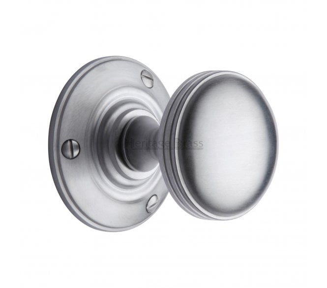 Heritage Brass Richmond Mortice Knobs - Satin Chrome