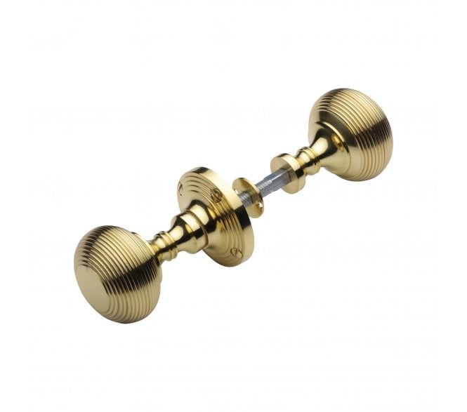 Heritage Brass RIM-V971 Beehive Rim Knobs - Polished Brass