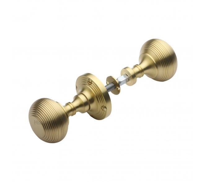 Heritage Brass RIM-V971 Beehive Rim Knobs - Satin Brass