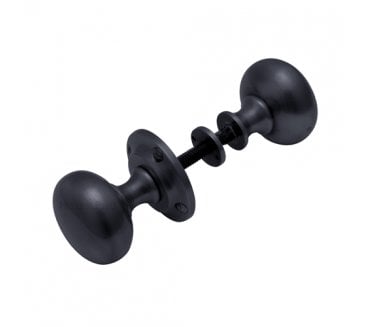 Heritage Brass RIM V980-BKMT Victoria Rim Knobs Set - Matt Black
