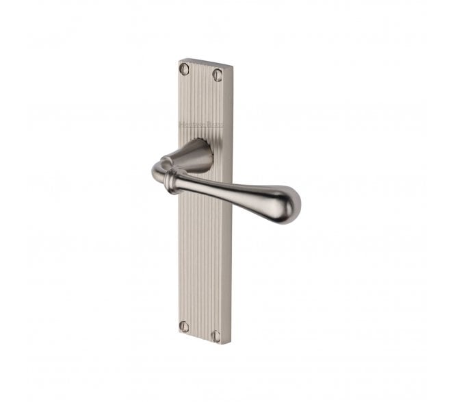 Heritage Brass Roma On Reeded Backplate - Satin Nickel
