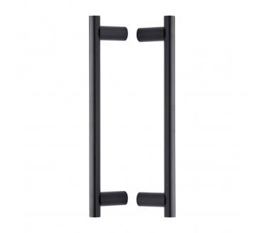 Heritage Brass Round Bar Back to Back Door Pull Handles - Matt Bronze