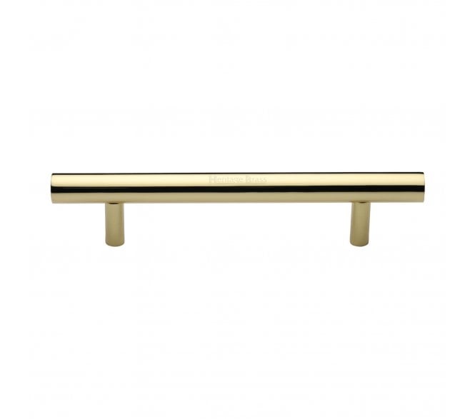 Heritage Brass Round Bar Door Pull Handles - Polished Brass