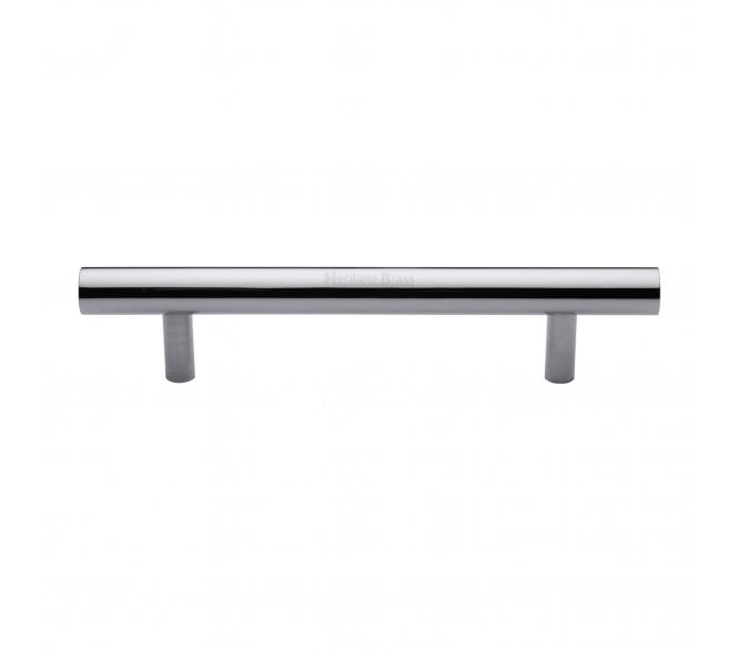 Heritage Brass Round Bar Door Pull Handles - Polished Chrome