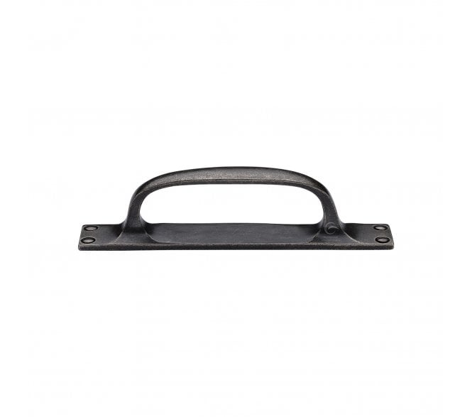 Heritage Brass RPW1142 Cabinet Pull Handles On Back Plate - Rustic Pewter