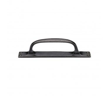 Heritage Brass RPW1142 Cabinet Pull Handles On Back Plate - Rustic Pewter