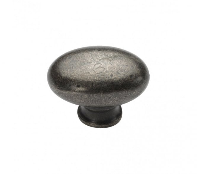 Heritage Brass RPW118 Oval Cabinet Knobs - Rustic Pewter