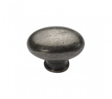 Heritage Brass RPW118 Oval Cabinet Knobs - Rustic Pewter