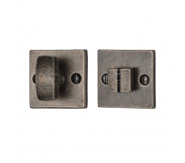 Heritage Brass RPW155 Bathroom Thumbturn & Release Set (Square) - Rustic Pewter