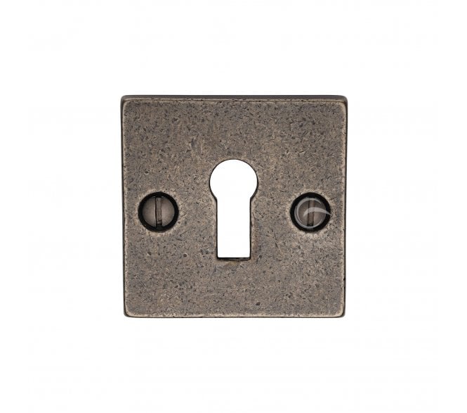 Heritage Brass RPW159 Standard Keyhole Escutcheon (Square) - Rustic Pewter