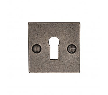 Heritage Brass RPW159 Standard Keyhole Escutcheon (Square) - Rustic Pewter