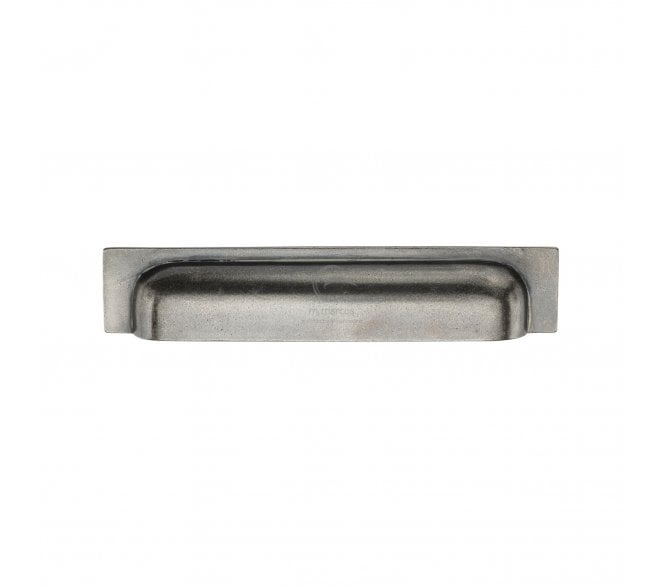 Heritage Brass RPW1720 Military Drawer Cup Pulls - Rustic Pewter