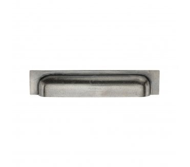 Heritage Brass RPW1720 Military Drawer Cup Pulls - Rustic Pewter