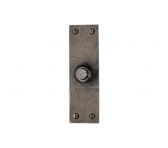 Heritage Brass RPW348 Door Bell Push - 76x32mm - Rustic Pewter
