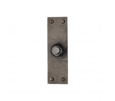 Heritage Brass RPW348 Door Bell Push - 76x32mm - Rustic Pewter