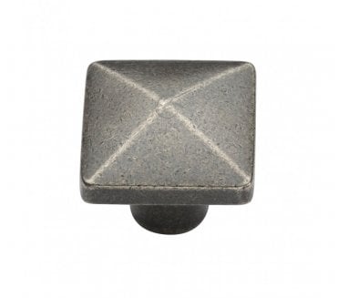 Heritage Brass RPW390 Sqaure Pyramid Cabinet Knobs - Rustic Pewter