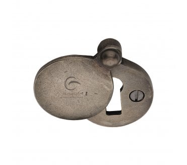 Heritage Brass RPW554 Covered Standard Keyhole Escutcheon - Rustic Pewter